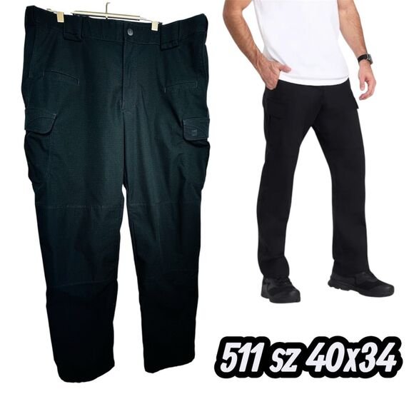 511 Tactical Stryke EMS Pants Mens 40x34 Black Cargo Active Duty Ripstop 74482 - Picture 1 of 12